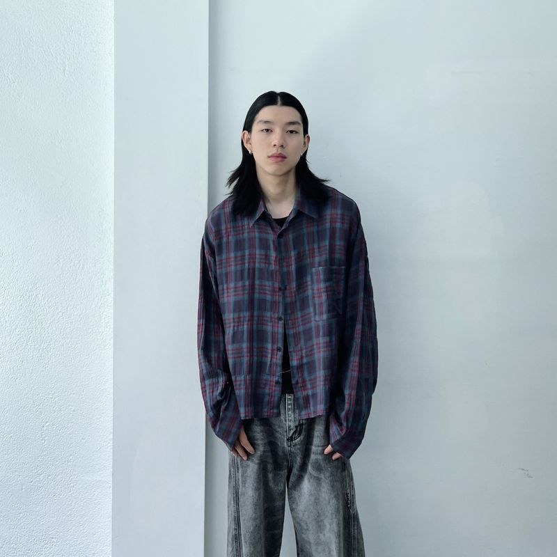 Dusk Blue Plaid Shirt