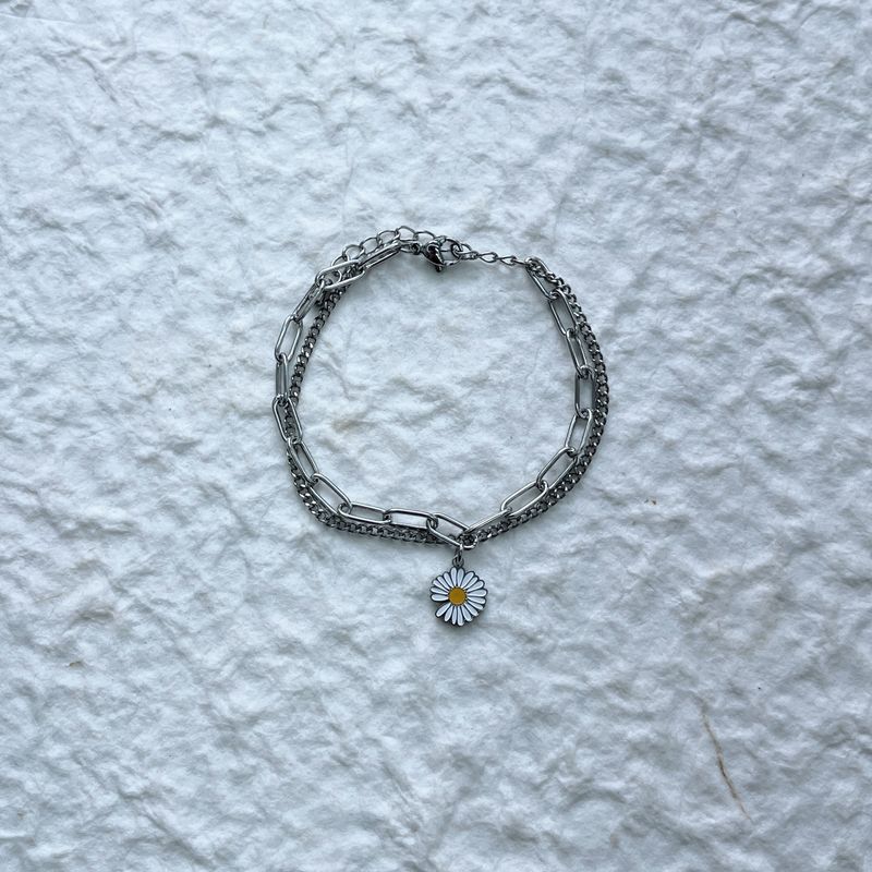 Daisy Double Chain Bracelet