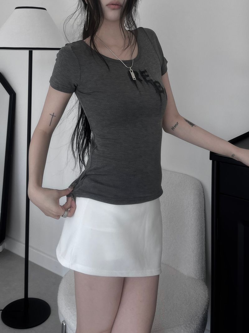 spray print short sleeves (3color)