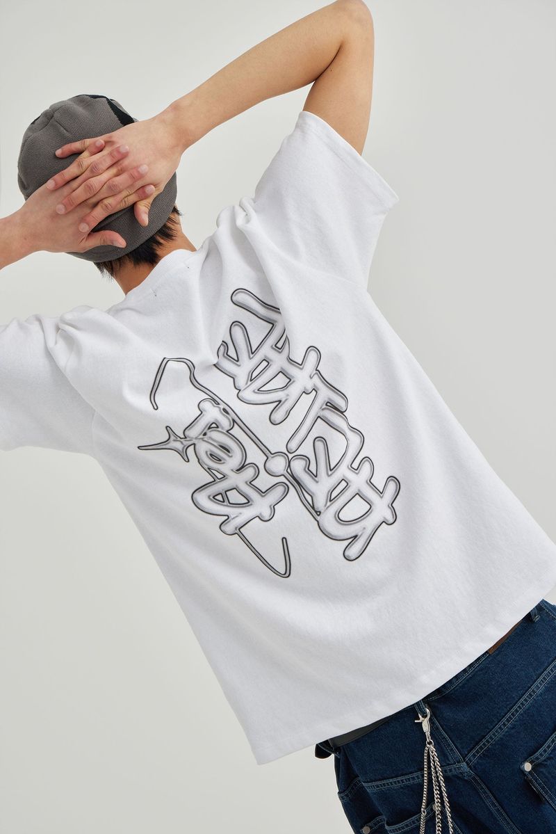 CHROME GRAPHICS T-SHIRTS [WHITE]