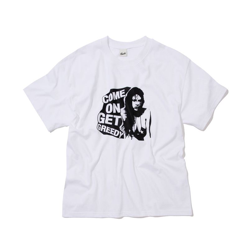 KRUCHI(クルチ)の「GREEDY T-SHIRT (WHITE)(Tops)」