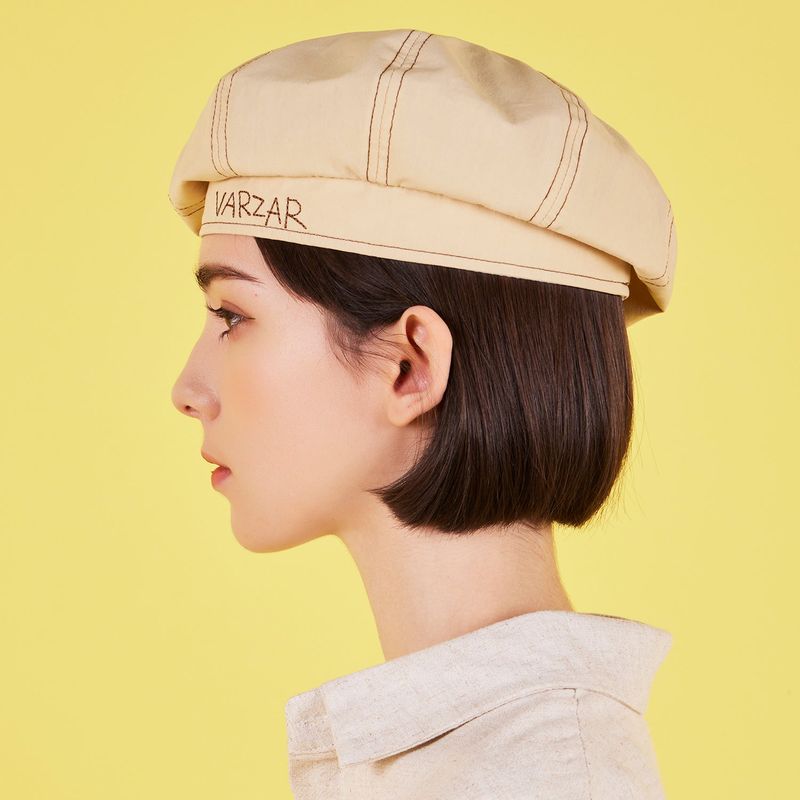 Scribble Point Beret Yellow