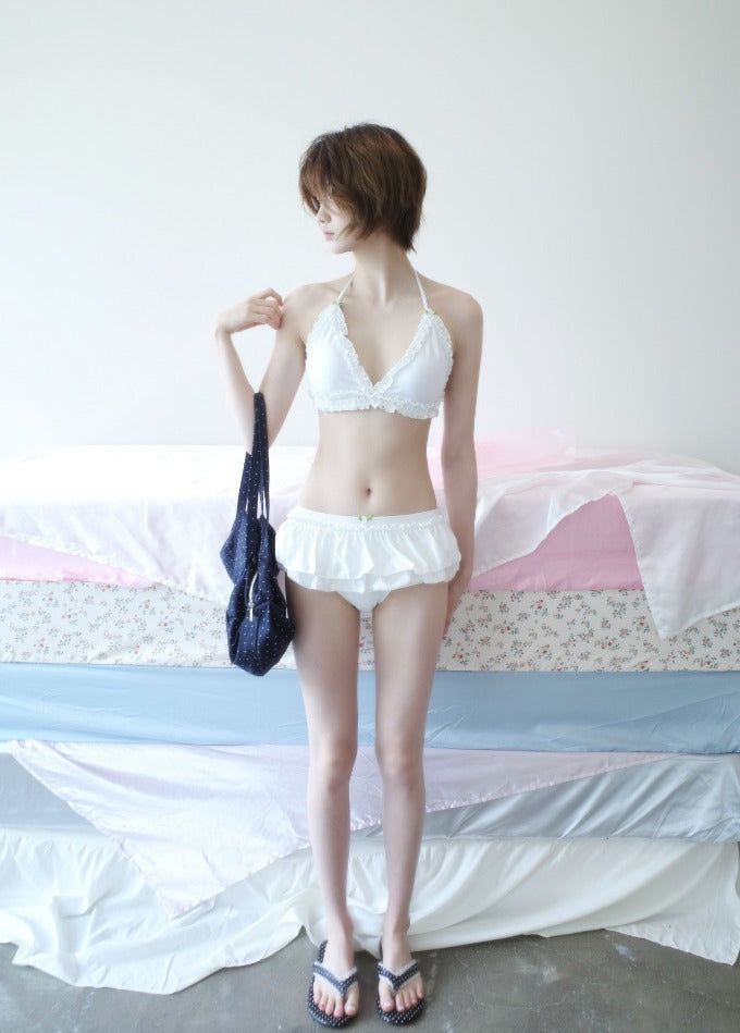 myorang（ミョラン）の「[summer item] コサージュフリルビキニ（水着）」