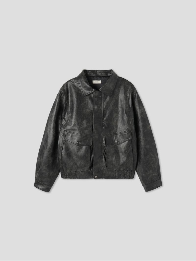 Vintage Curve Leather Jacket