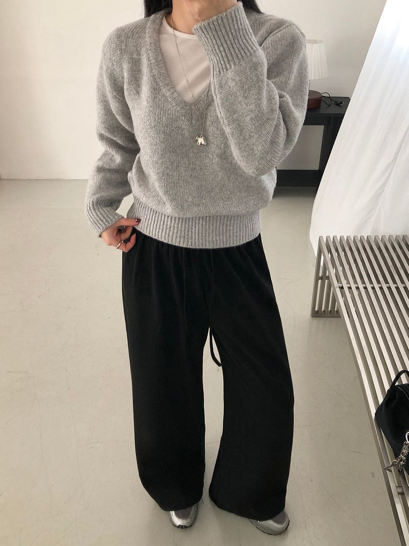[MADE] ENTOL VELOUR WIDE PANTS