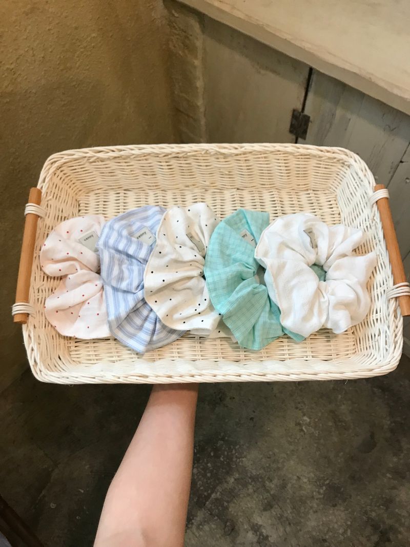 Vintage Hair Ruffle - Peppermint Check