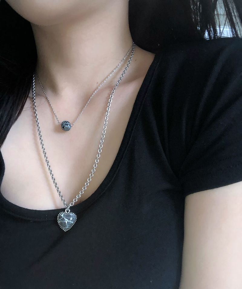 monmorillo(モンモリロ)の「グレーマーブルハートネックレス(アクセサリー)」