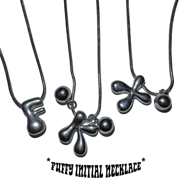 3amgang（スリーエイエムギャング）の「Puffy initial necklace (NO BALL)（Accessories）」