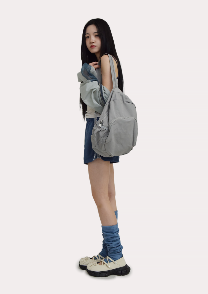 two-way canvas backpack