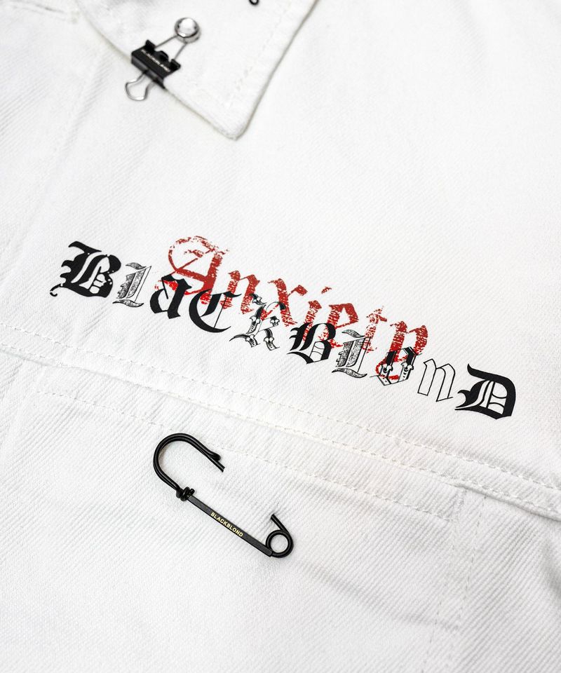 BBD Anxiety Smoke Graphic Denim Jacket (White)