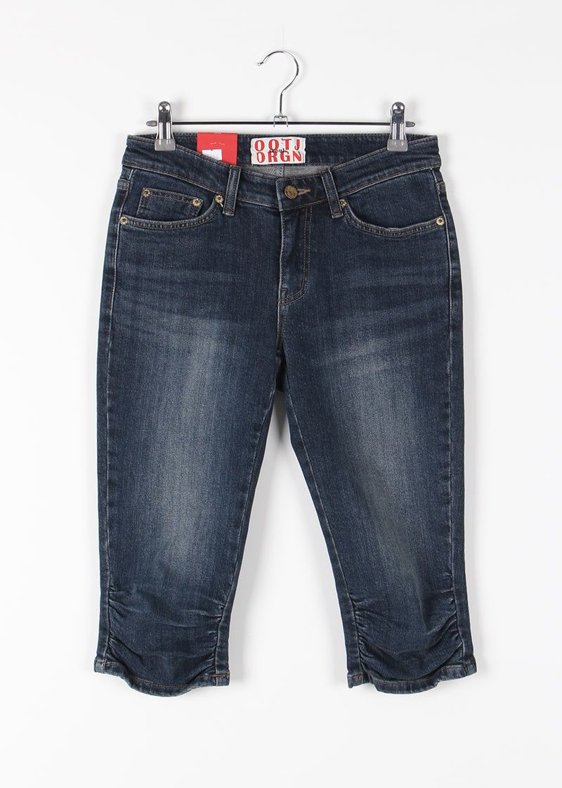 SHIRRING CAPRI DENIM