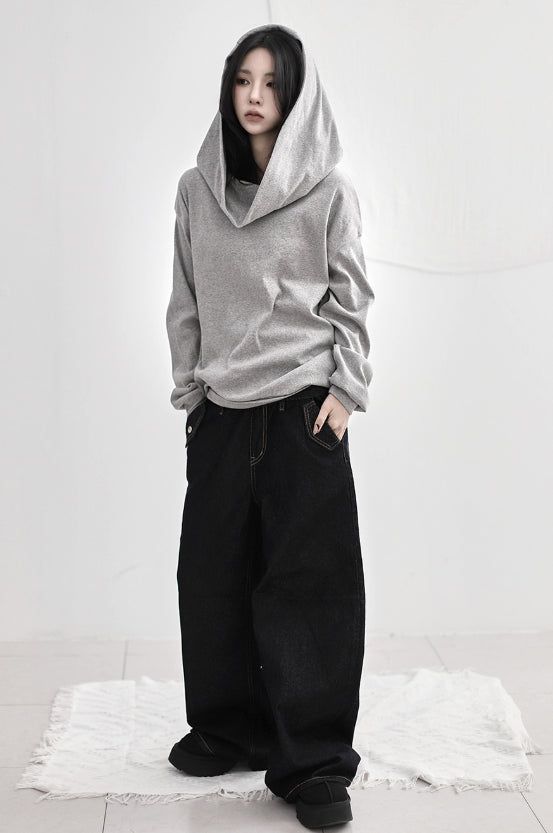 Off wide ribbed hoodie
