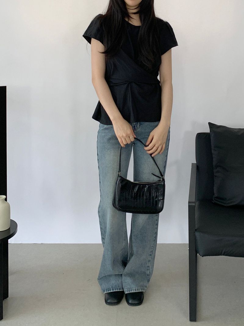 Amélie Shirred Wrap Blouse