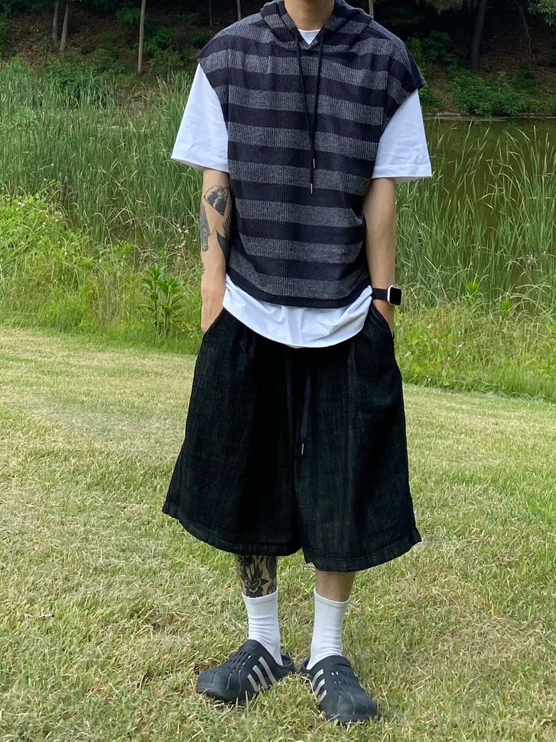 Denim Balloon Half Pants 2C
