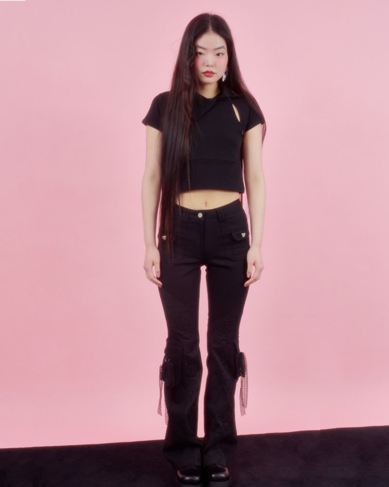 QUIPAO CALLER SLIT T [BLACK]