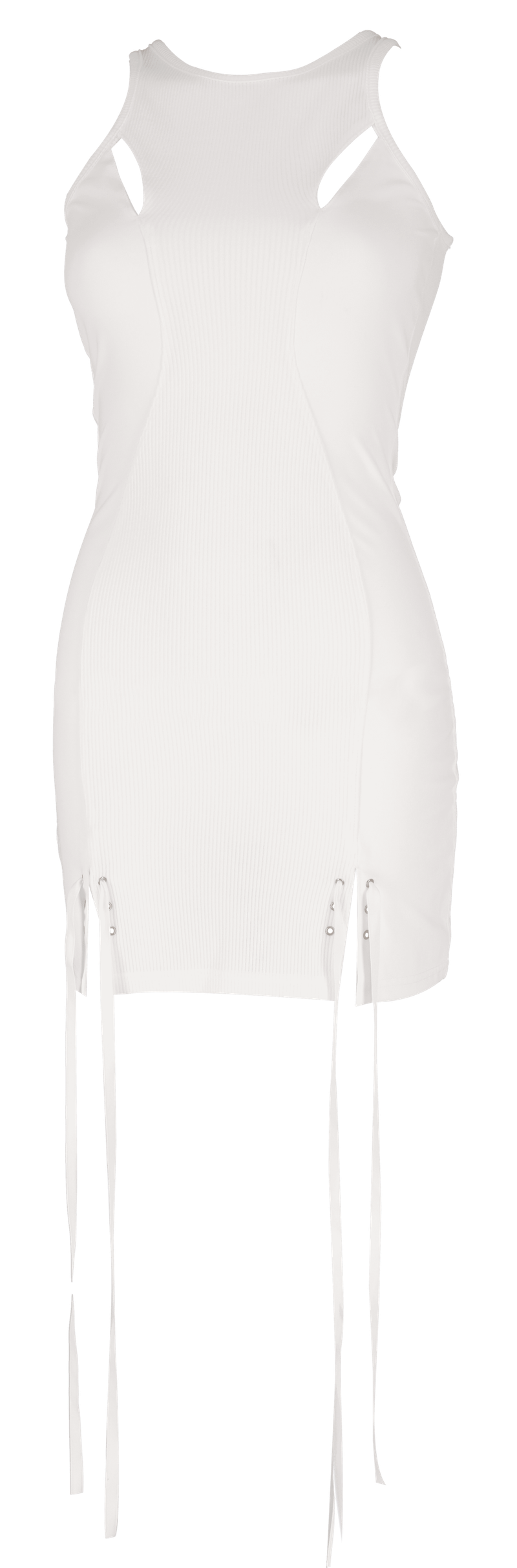  [Seow] Linked eyelet dress, white