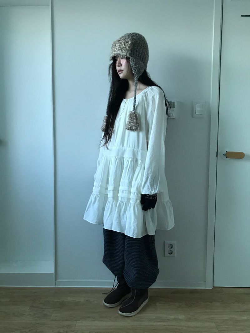 ビクトリアピンタックドレス (2color)
