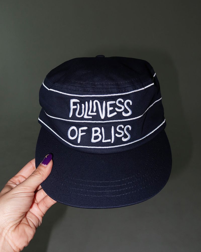 Stripe snapback ball cap