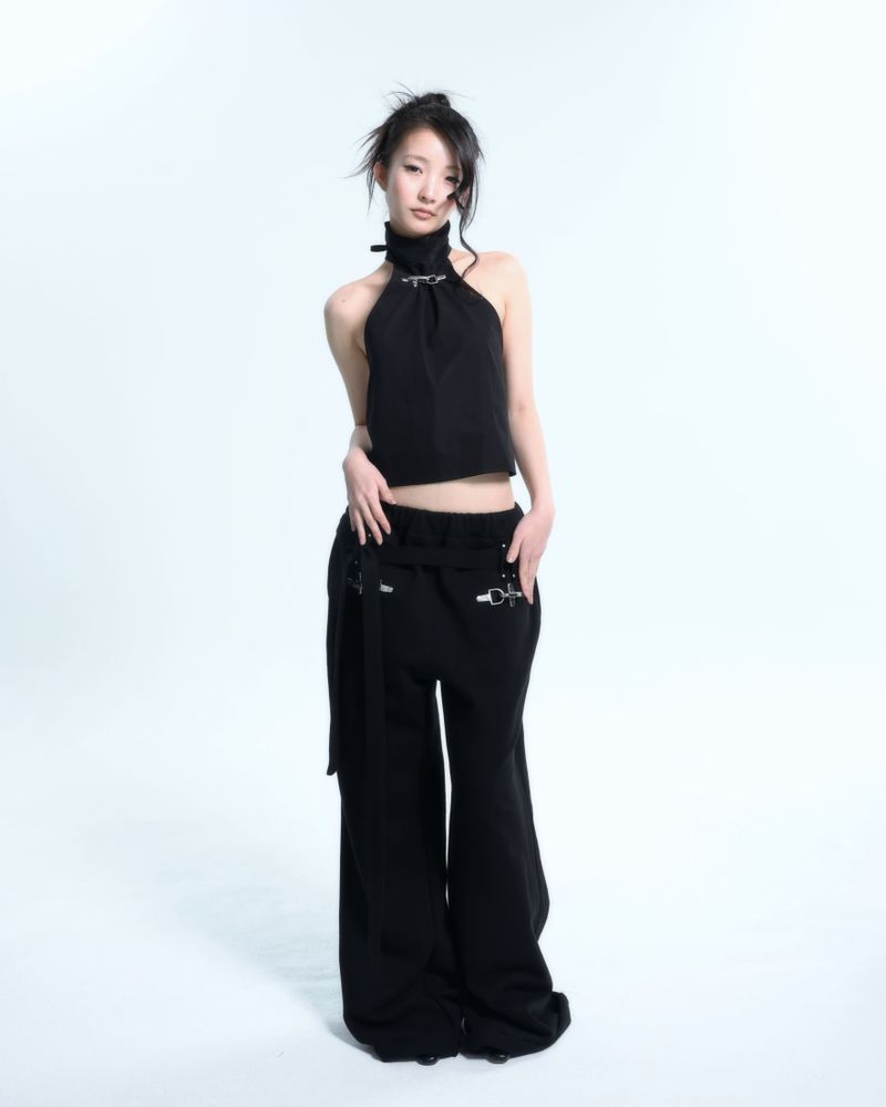 Buckle Halterneck - Black