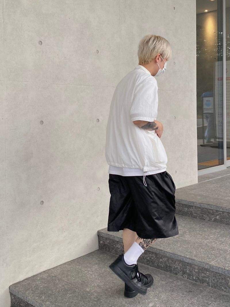 Nylon Pintuck Half Pants 2C