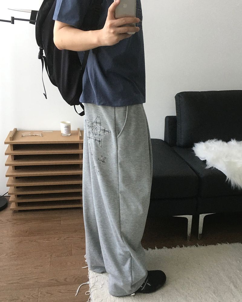 Number Patch Sweatpants