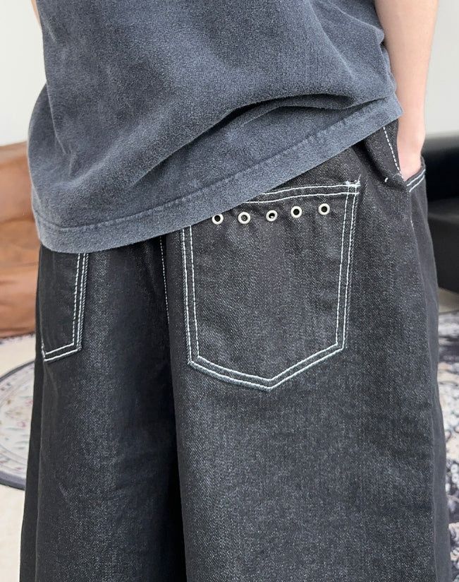 ビーン アイレット バミューダ デニム パンツ