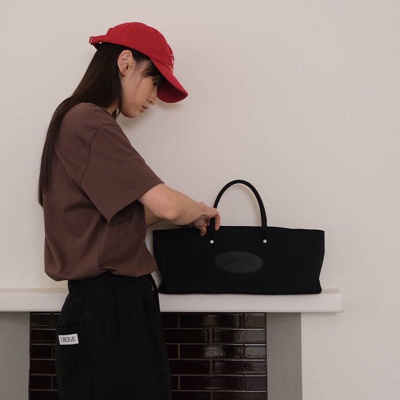 Black Nylon Tote Bag
