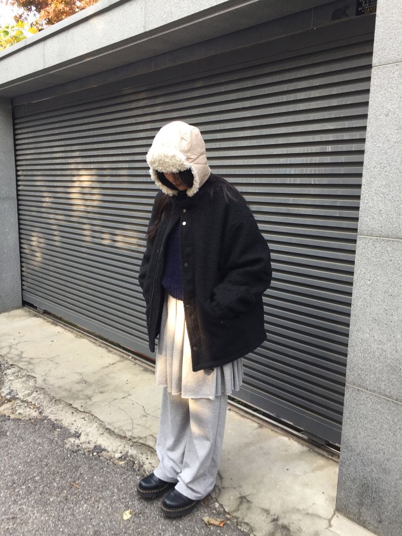 Odd Boucle High Neck Jacket (2color)