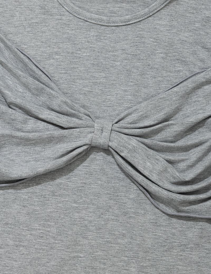 RIBBON T-SHIRT(GREY)