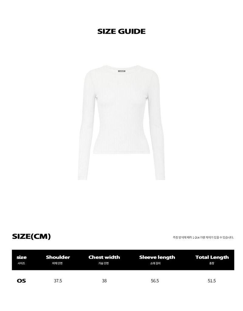 SLIP SHEER WAVE LONGSLEEVE [WHITE]