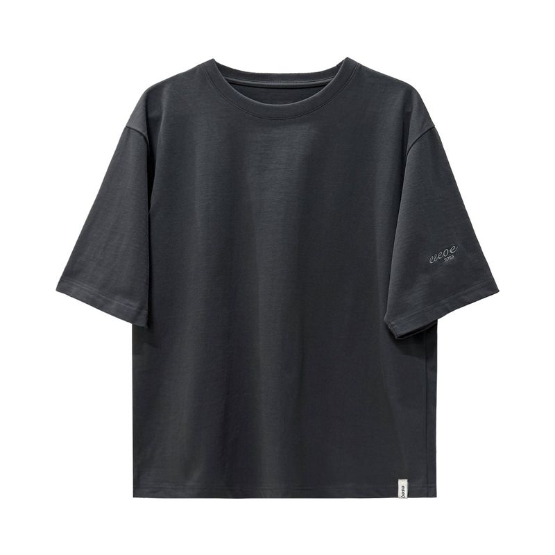 ジェンダーレス ㅁ Tシャツ - チャコール