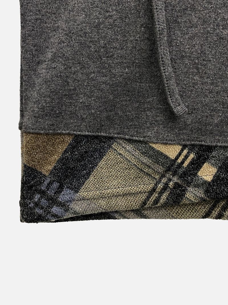 Mode Slim Fit Check Pattern Hoodie (2c)