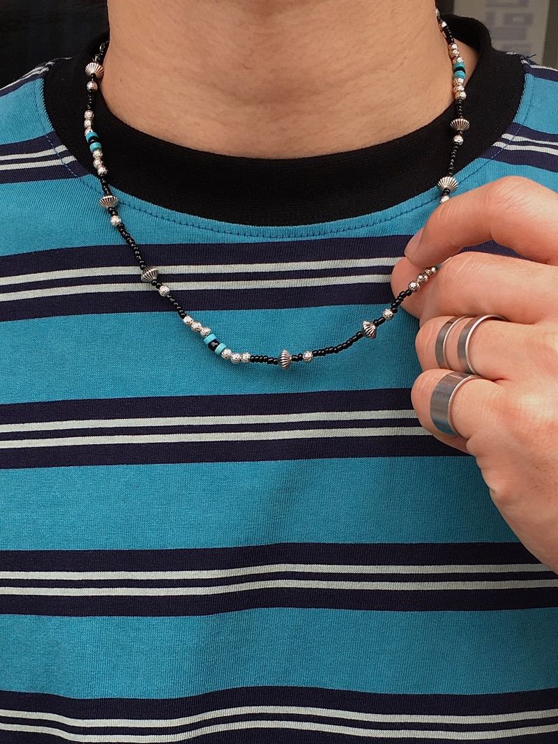 SSROOM（エスエスルーム）の「ヴェルシーク ビーズ ネックレス (Black)（アクセサリー）」