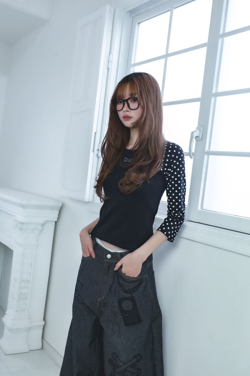 dotwing raglanT(black)