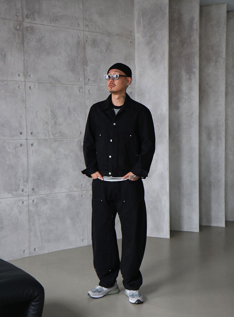 [UNISEX] Carpenter Black Denim Jacket