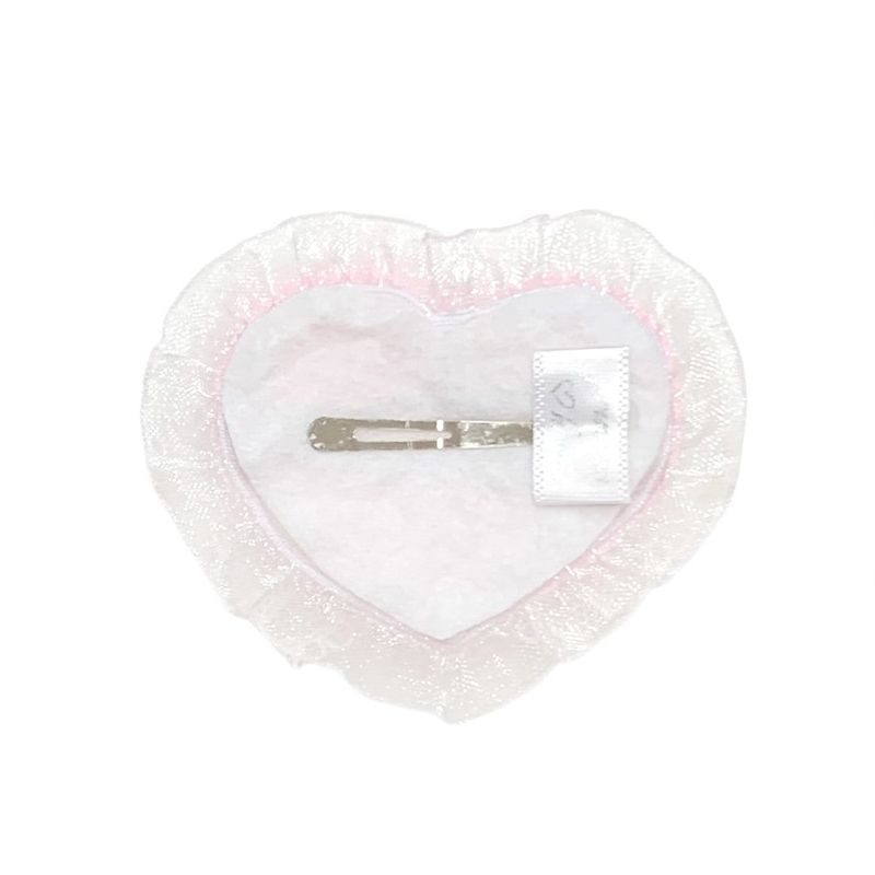 fluffy hair clip-hime heart
