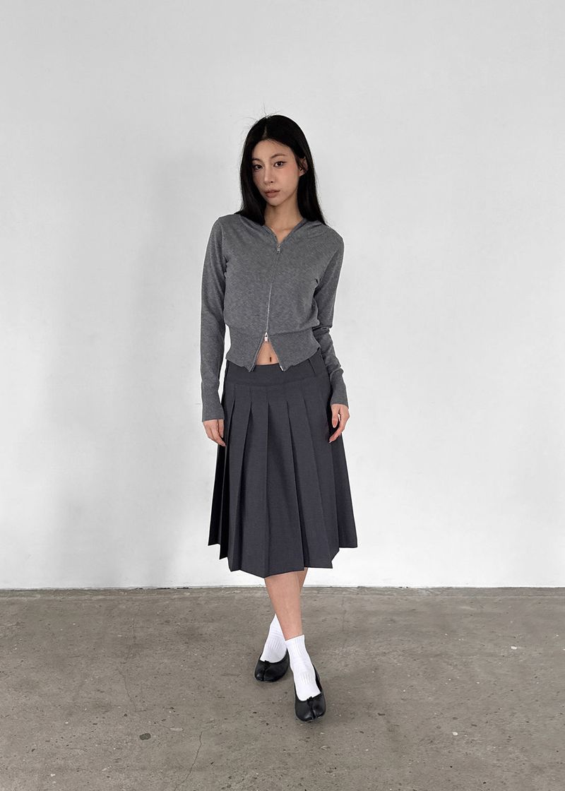 [MADE] Pretzel Pleated Midi Skirt