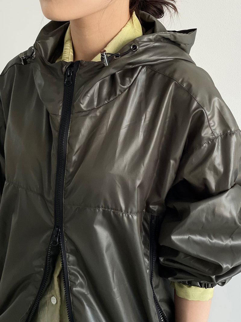 Glossy string windbreaker jk