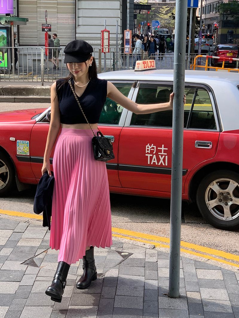 [MADE] LOVE MORE PINTUCK LONG SKIRT