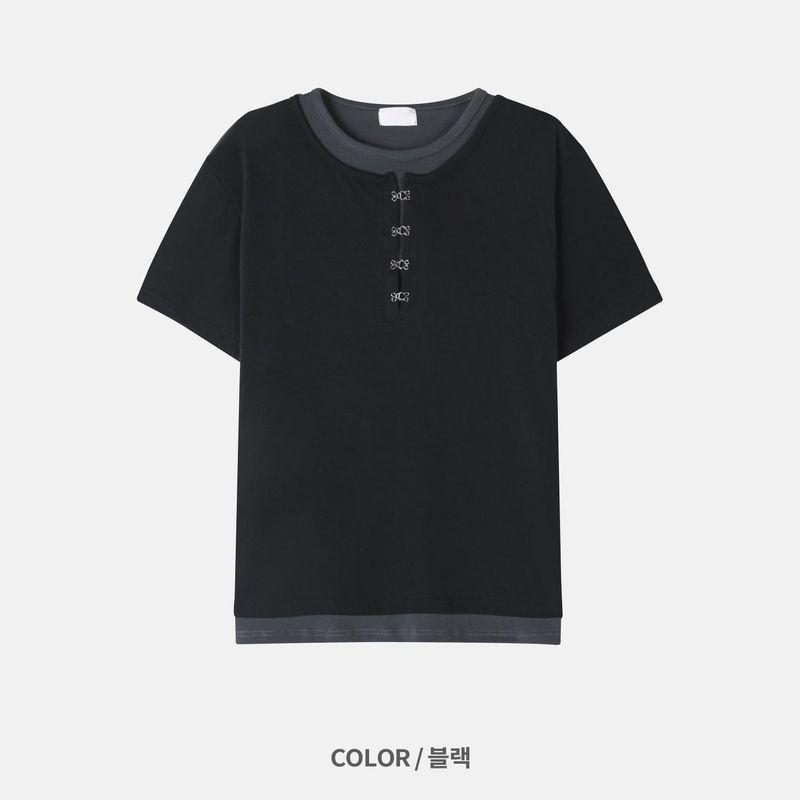 Kenz Buckle Layered Top