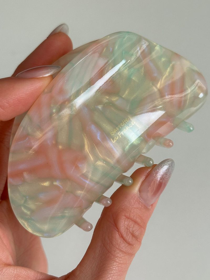 peach mint hair clip