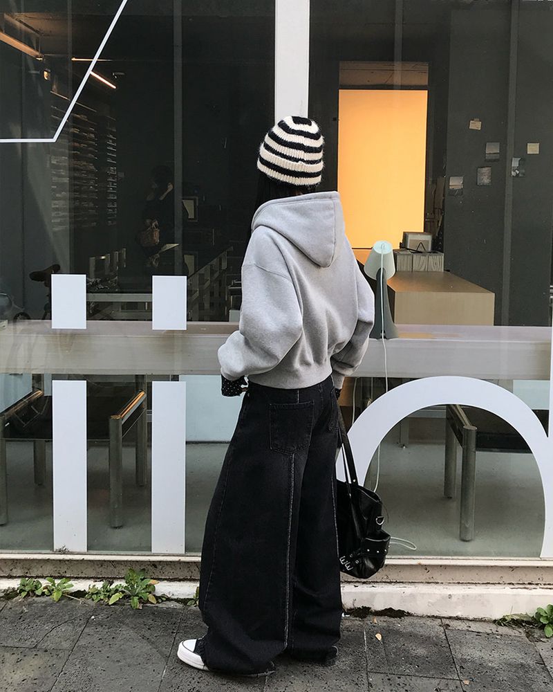 [ORIGINAL] Tibet 2-Way Cropped Hood Zip-Up