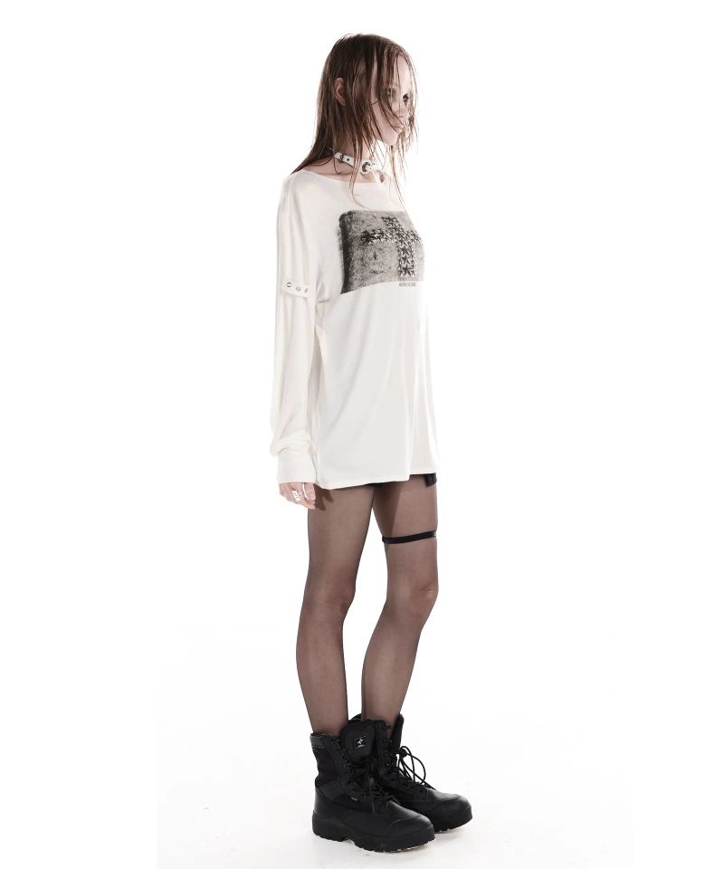STAR CROSS LONGSLEEVE TOP IVORY