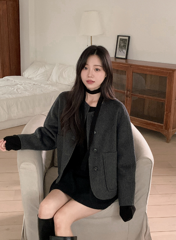 PV One Shoulder Knit + Tie Set (6color)