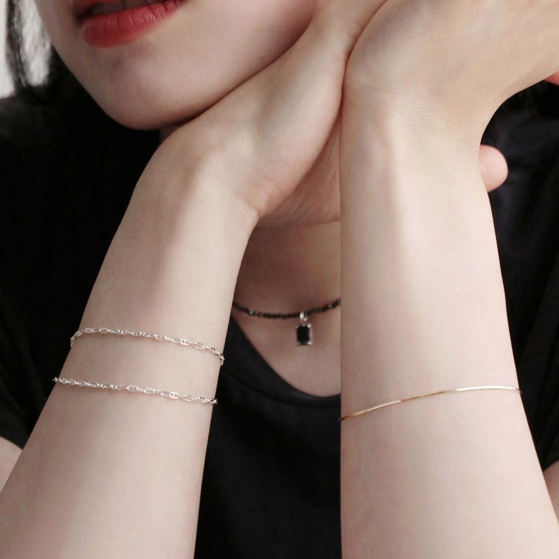 Less is more(レスイズモア)の「silver thin snake chain bracelet (14K gold plated(Accessories)」