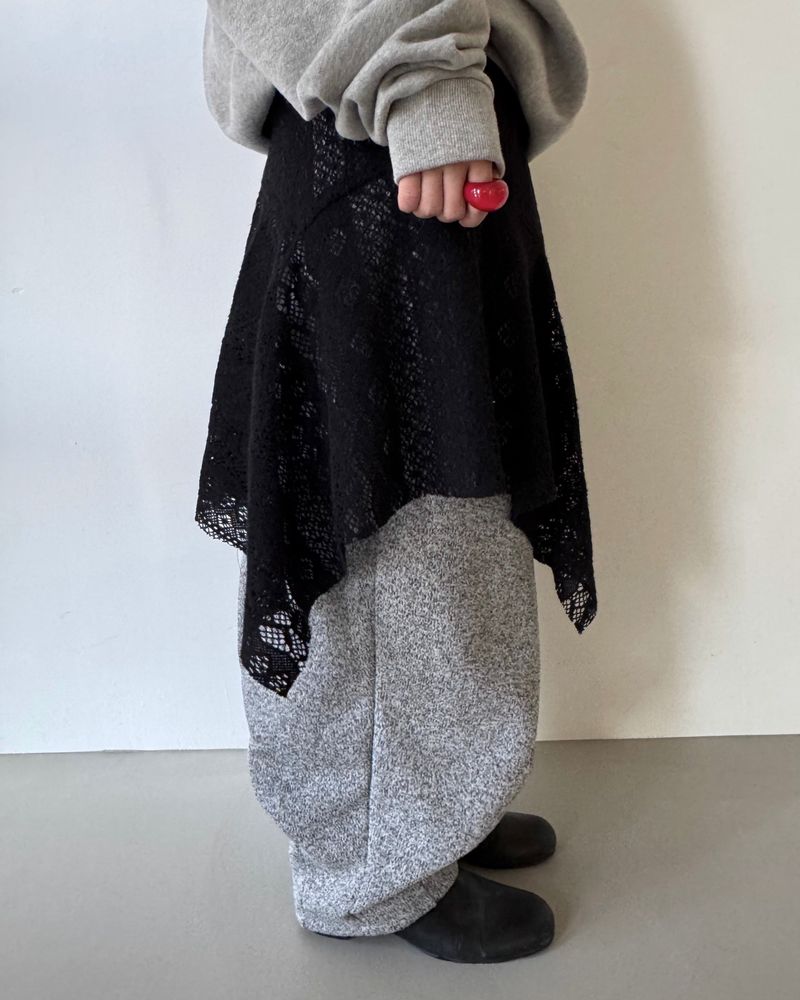 Soft Fleece Layered Skirt