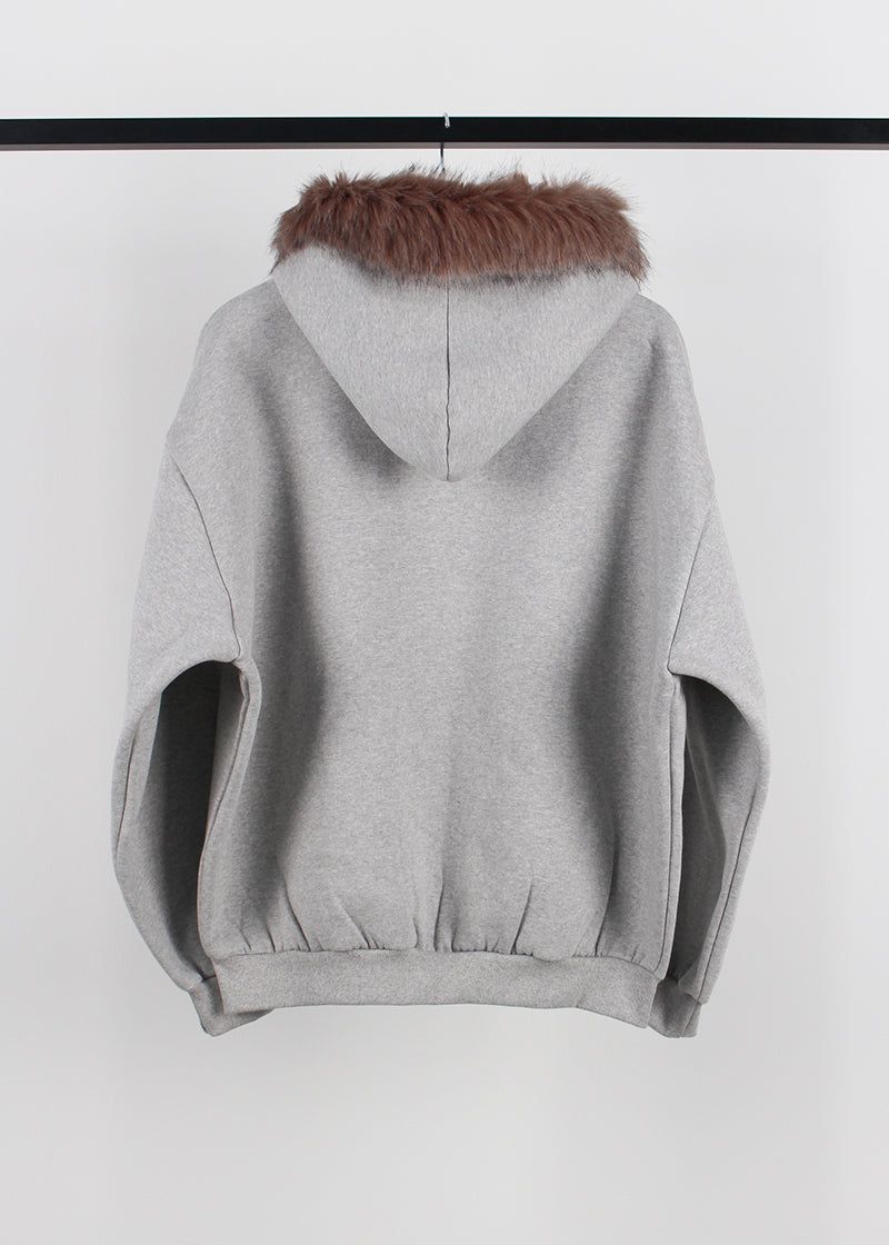 ANGEL FUR HOOD ZIP-UP
