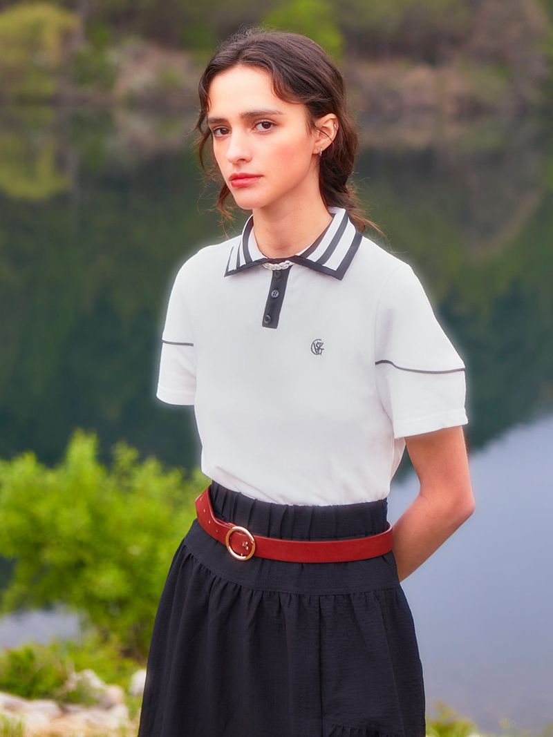 VITALSIGN(バイタルサイン)の「Double Collar Logo T-Shirt(Tops)」