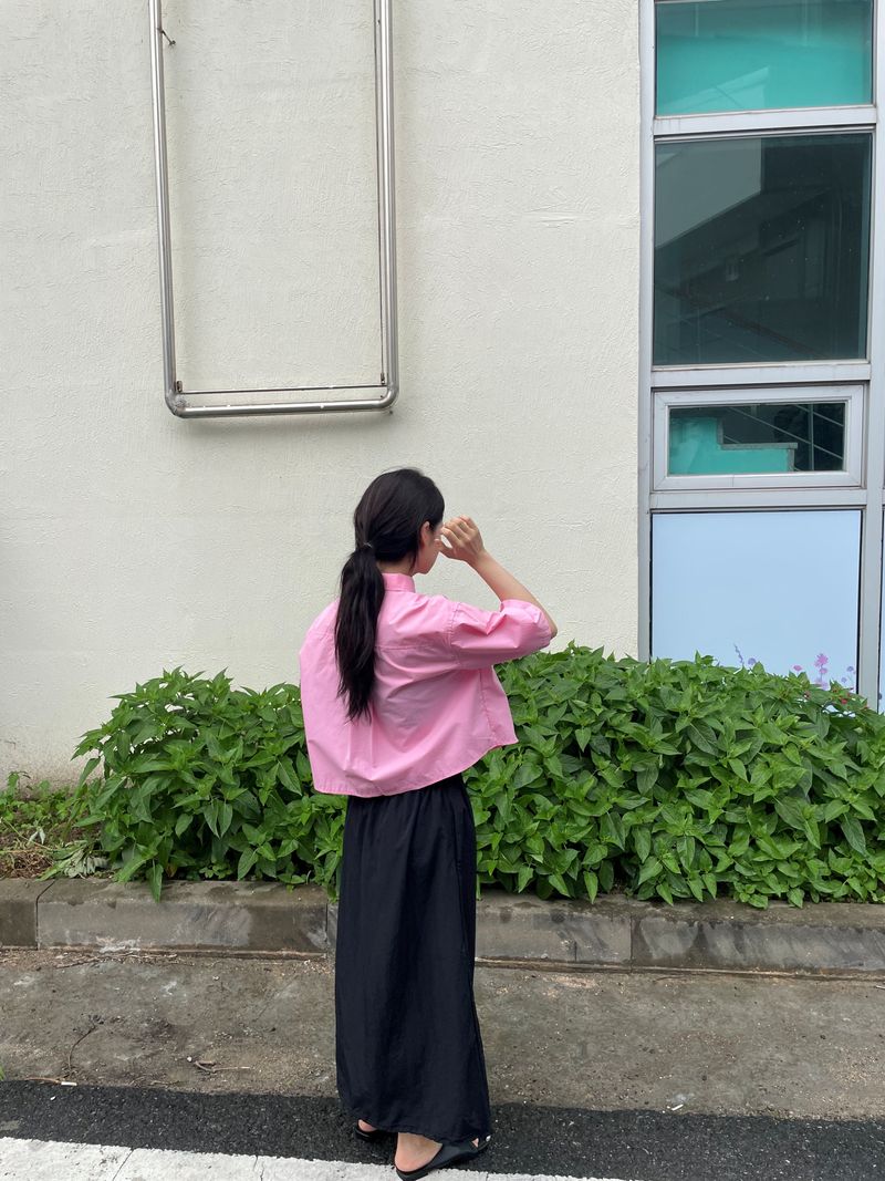 Pocket nylon string skirt