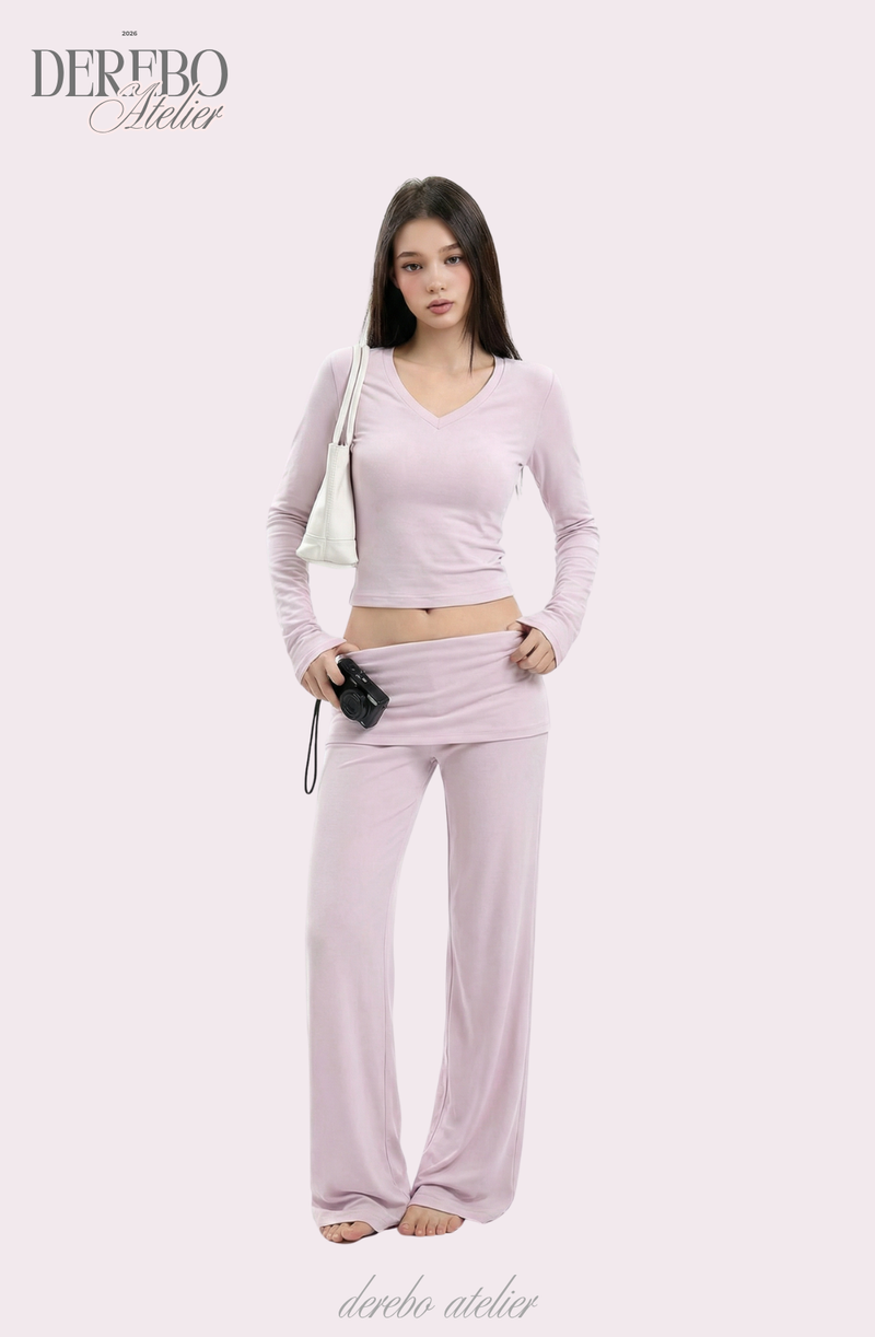 Mully Pink V-Neck Training Set-up (pants)